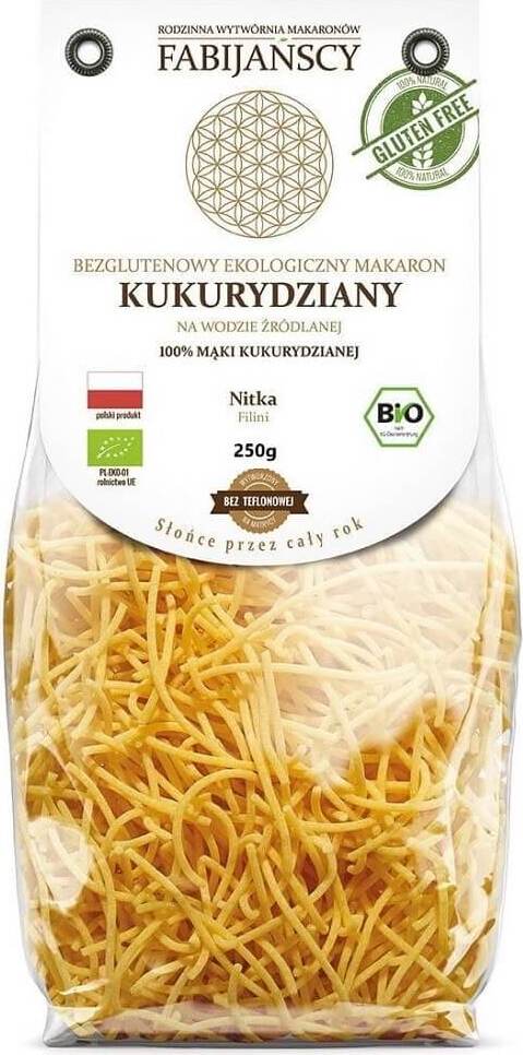 Pâtes (maïs) filini sans gluten BIO 250 g - FABIJAŃSCY