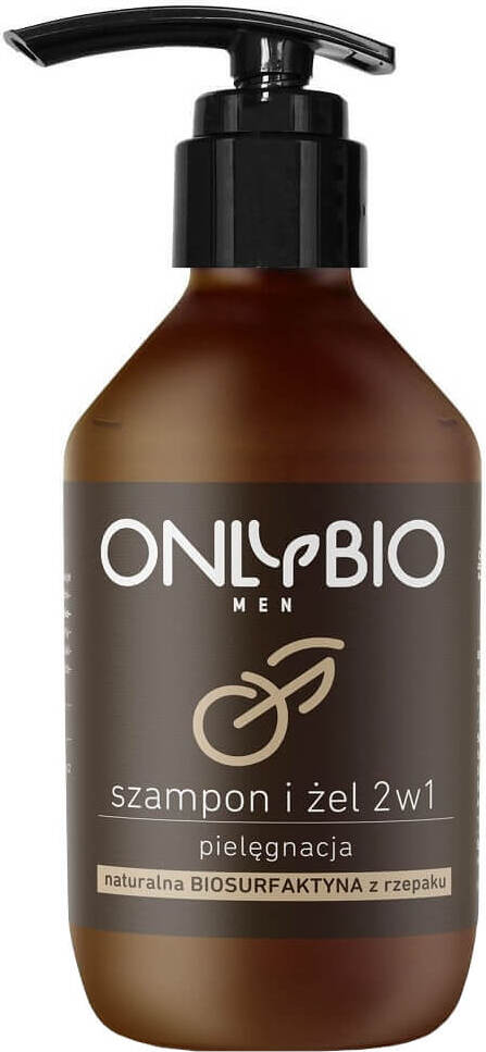 Shampoing et gel de soin 2en1 pour homme 250 ml - UNIQUEMENT BIO