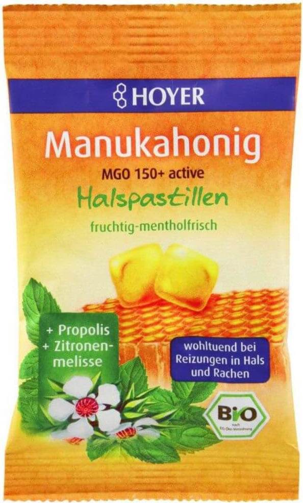 Pastilles BIO au miel de manuka MGO 150 + 30 g - HOYER