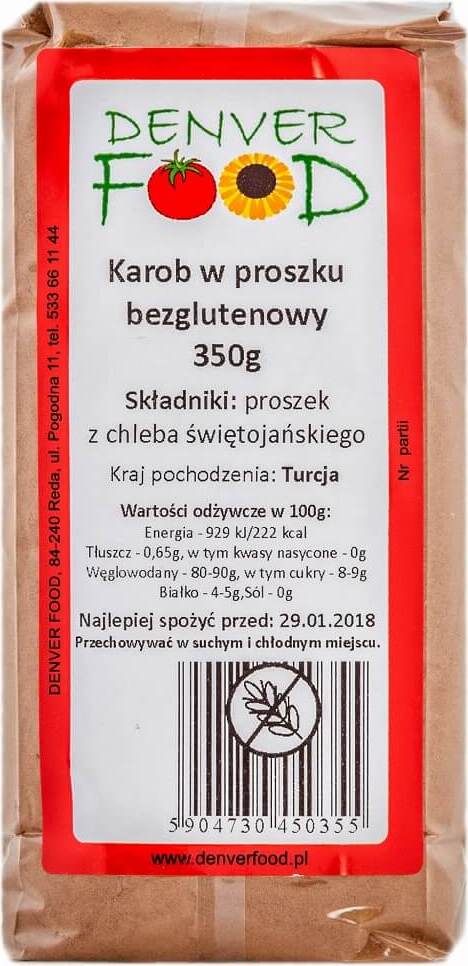 Poudre de caroube sans gluten 350g DENVER FOOD