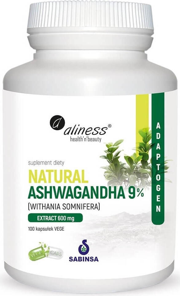 Ginseng indien naturel Ashwagandha 9% extrait de withania somnifera 600mg 100 gélules ALINESS