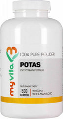 Poudre pure de citrate de potassium 100% potassium sans additifs 500g MYVITA