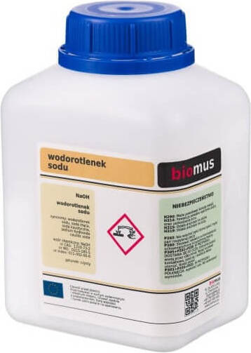 Hydroxyde de sodium, soude caustique, granulés 250g BIOMUS