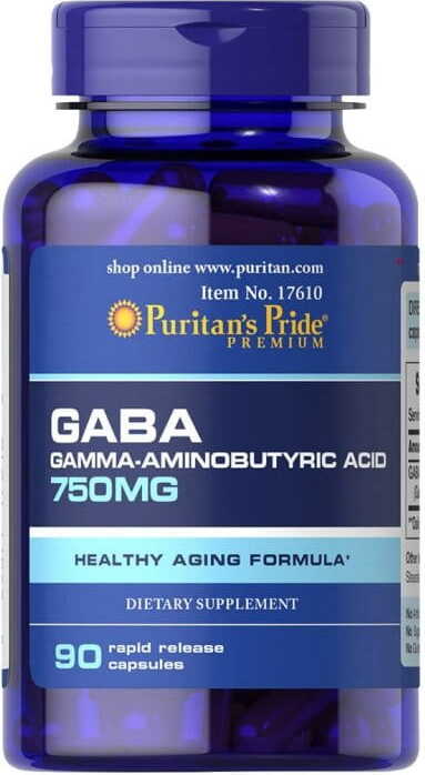 Gamma - acide aminobutyrique gaba gamma - acide aminobutyrique 750mg 90 gélules PURITAN'S PRIDE