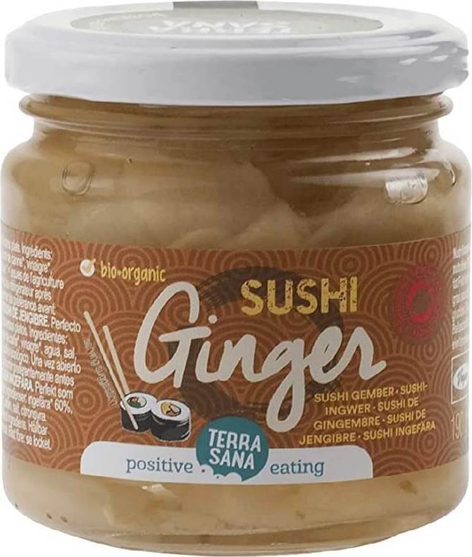 Gingembre mariné pour sushi BIO 190 g - TERRASANA