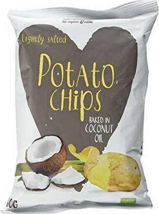 Chips de pommes de terre cuites à l'huile de coco BIO 100 g - TRAFO