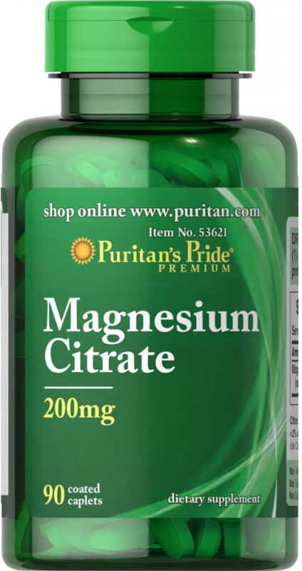 Citrate de magnésium 200 MG citrate de magnésium 90 comprimés PURITAN'S PRIDE