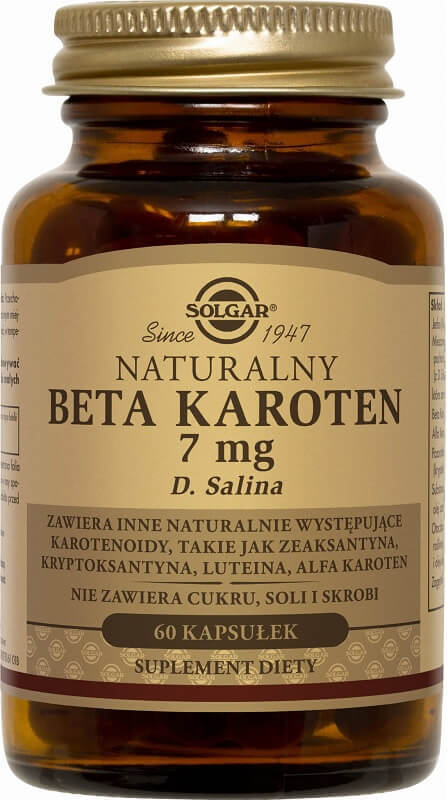 Bêta-carotène naturel 7mg D. Bêta-carotène Salina 60 gélules SOLGAR