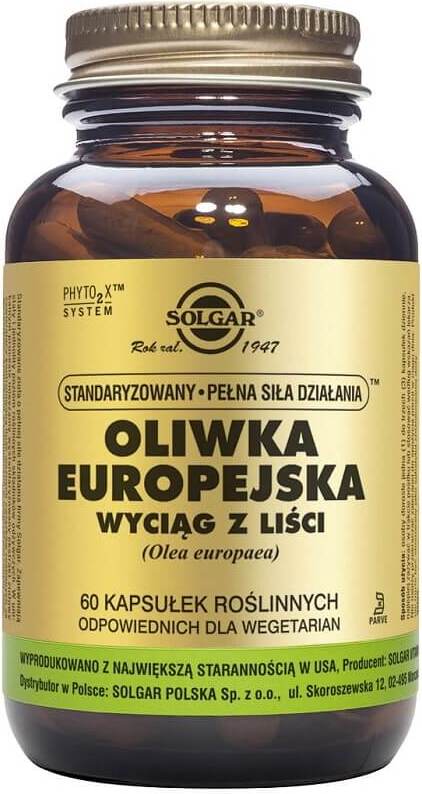 Extrait de feuille d'olivier européen 60 gélules SOLGAR