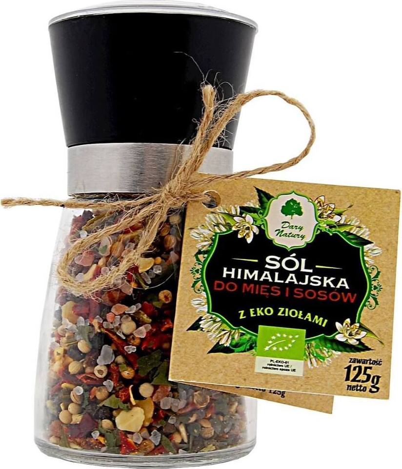 Sel de l'Himalaya en moulin aux herbes BIO pour viandes et sauces 125 g - DARY NATURY