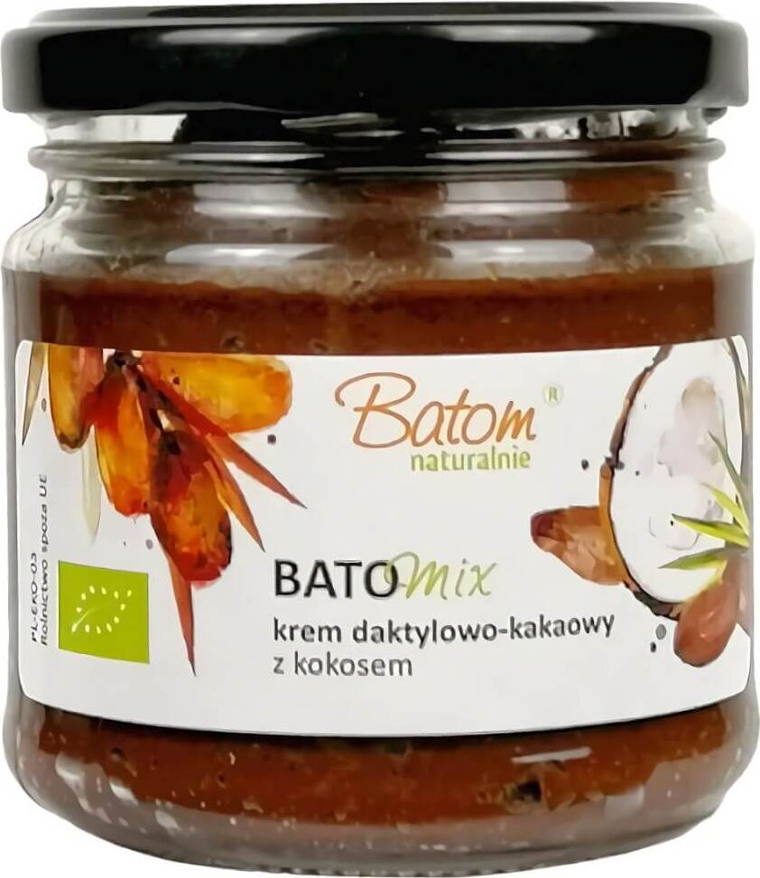 Crème de dattes et cacao à l'huile de coco BIO 200 g - BATOM