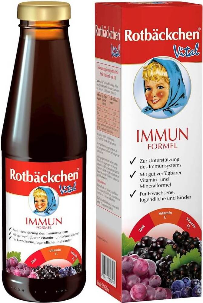 Jus multifruits avec zinc, vitamines C et D3 450 ml - ROTBACKCHEN