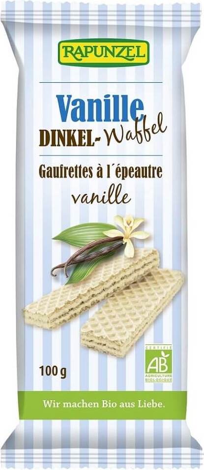 Gaufrettes à l'épeautre fourrées à la vanille BIO 100 g - RAIPONCE