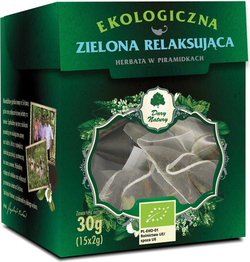 Thé vert relaxant BIO pyramides (15 x 2 g) - CADEAUX DE LA NATURE
