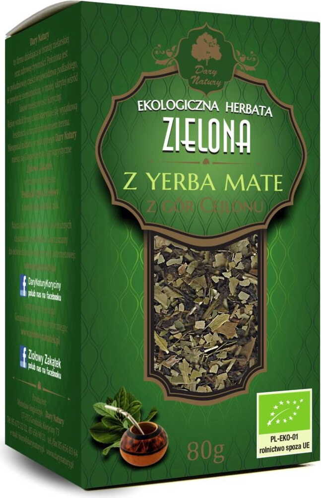 Thé vert au yerba maté BIO 80 g - CADEAUX DE LA NATURE