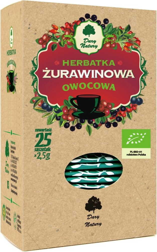 Tisane de canneberge BIO (25 x 25 g) - CADEAUX DE LA NATURE