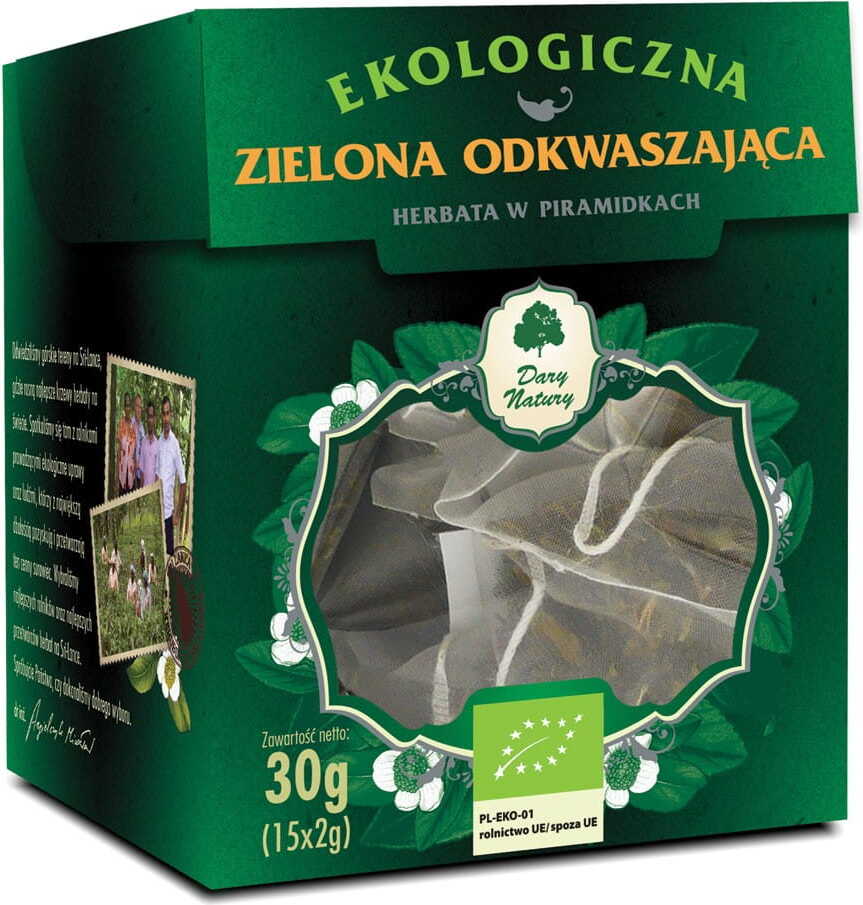 Pyramides de thé vert désacidifiant BIO (15 x 2 g) - CADEAUX DE LA NATURE