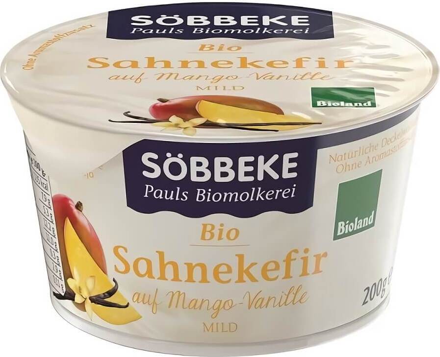 Kéfir de mangue crémeux - vanille BIO 200 g - SOBBEKE