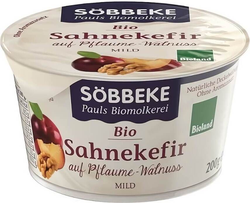 Kéfir crémeux prune - noix BIO 200 g - SOBBEKE