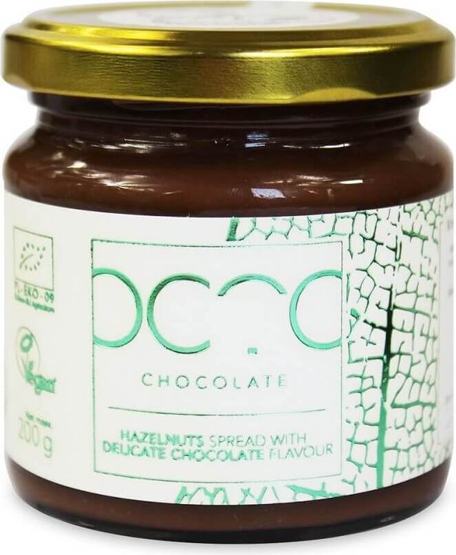 Crème de noisette à la délicate pointe de chocolat BIO 200 g - CACAO