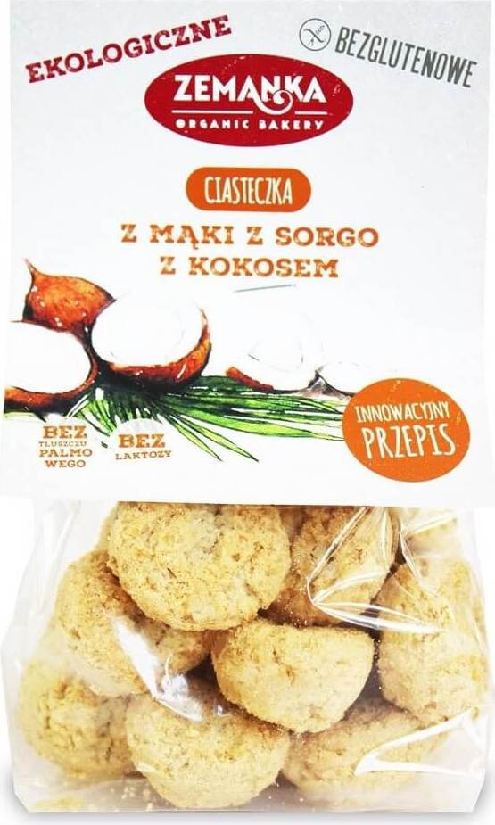 Biscuits à la farine de sorgho et noix de coco sans gluten BIO 100 g - ZEMANKA