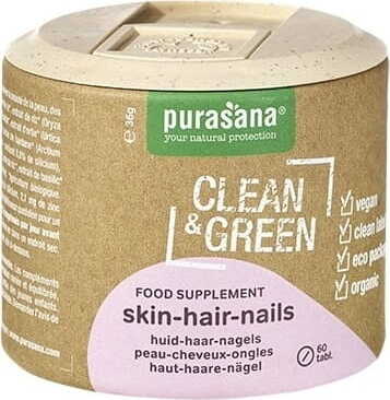 Peau - cheveux - ongles en comprimés BIO 36 g (60 pièces) - PURASANA