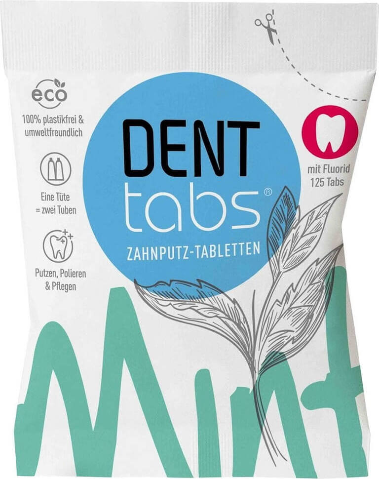 Comprimés de nettoyage des dents au fluorure 125 pcs - DENT TABS