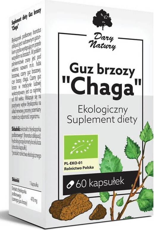 Chaga bouleau tumeur BIO 60 gélules (470 mg) - CADEAUX DE LA NATURE