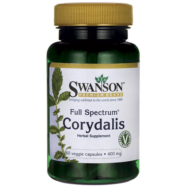 Kokorycz fs corydalis 400mg 60 gélules de SWANSON