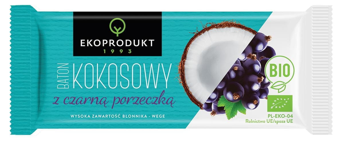 Barre coco au cassis BIO 30 g - EKOPRODUKT