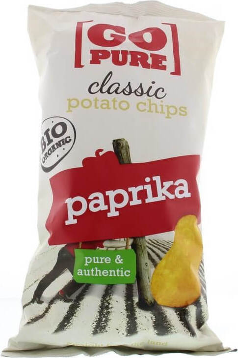 Chips au paprika sans gluten sans sucre BIO 125 g GO PURE