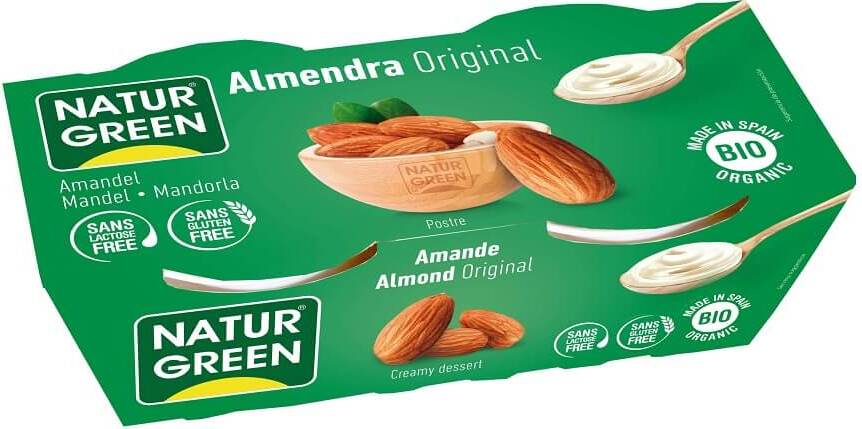 Dessert aux amandes sans gluten sans lactose BIO 2 x 125 g NATURGREEN