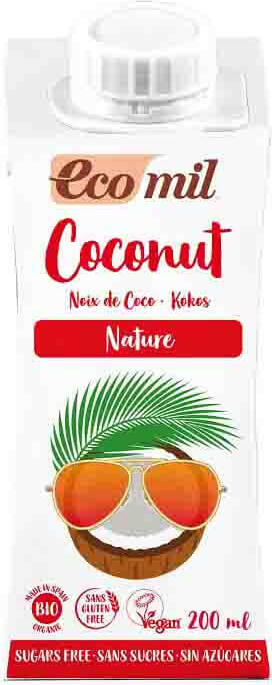 Boisson à la noix de coco sans sucre BIO 200 ml ECOMIL