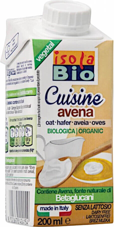Crème cuisson avoine BIO 200 ml ISOLA bio