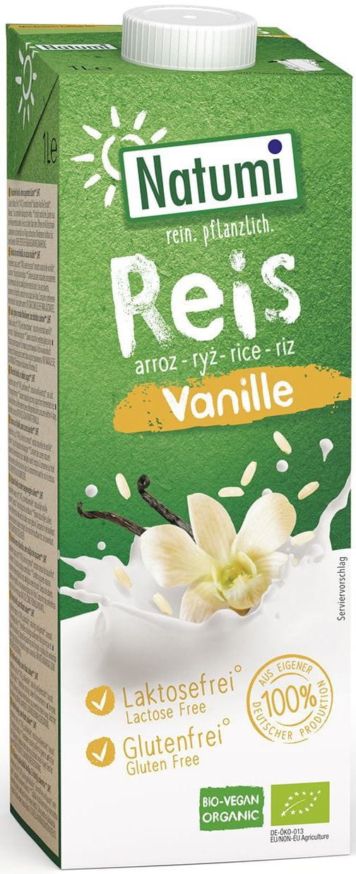 Boisson riz et vanille sans gluten BIO 1000 ml - NATUMI