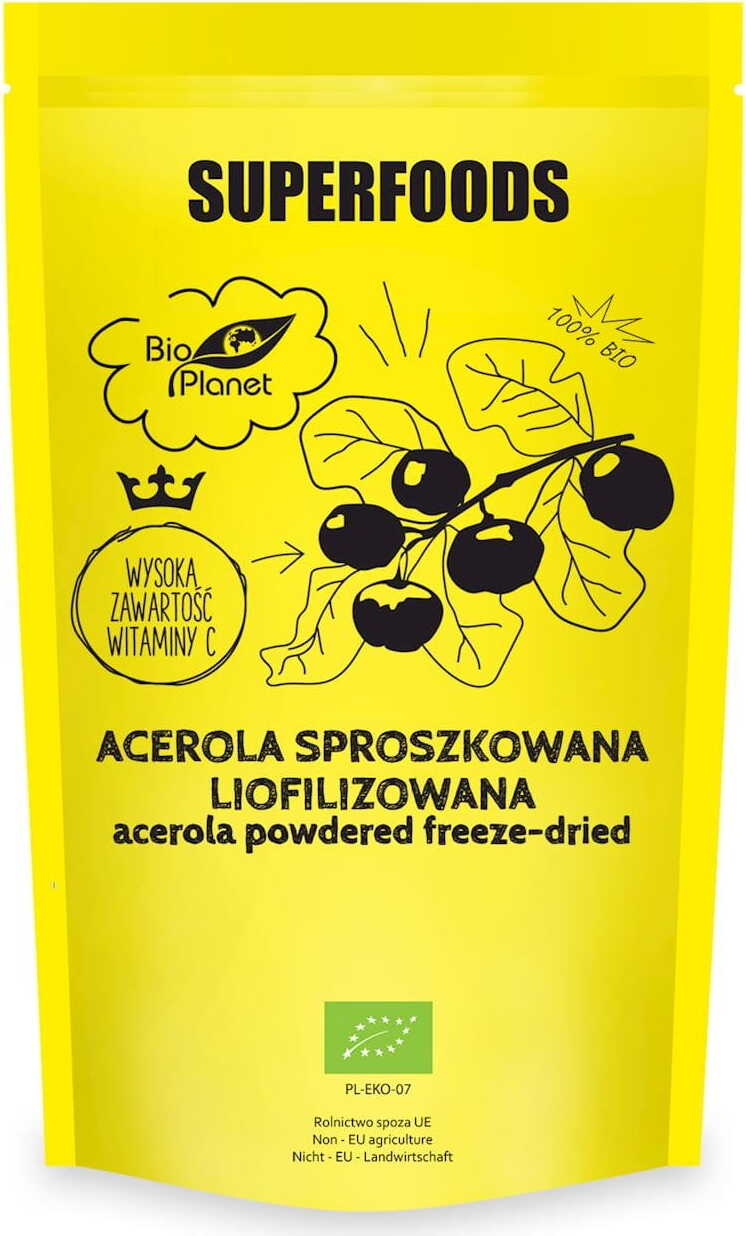 Poudre d'Acérola lyophilisée BIO 100 g - BIO PLANET