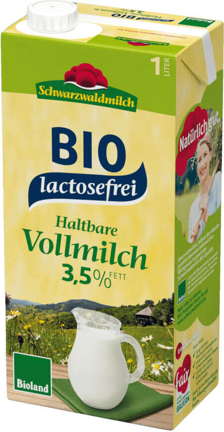Lait 35% sans lactose BIO 1000 ml SCHWARZWALDMILCH