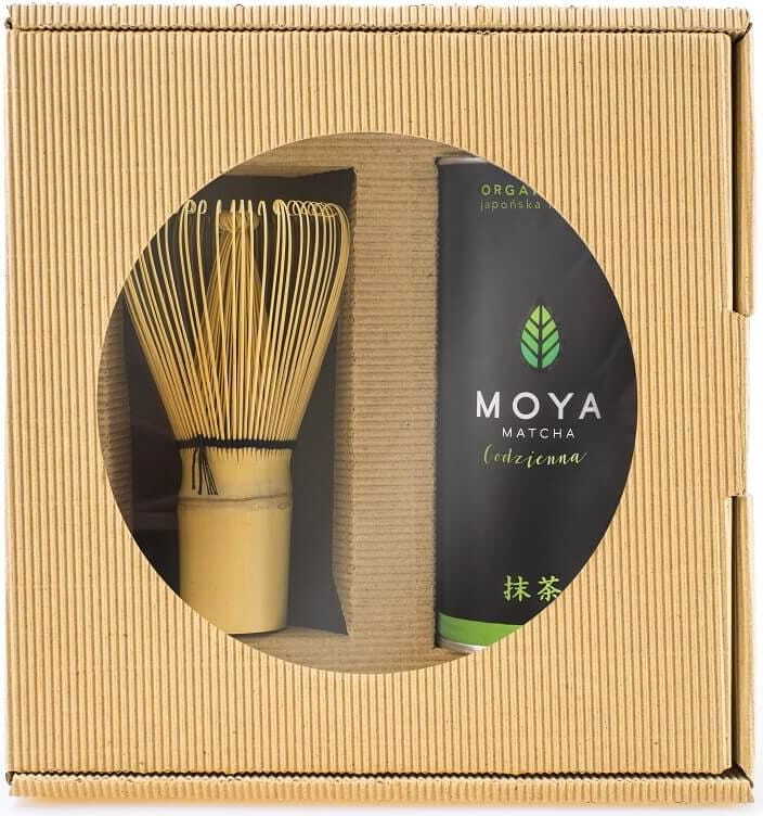 Coffret thé vert matcha poudre quotidienne BIO 30 g + bambou chasen - MOYA MATCHA