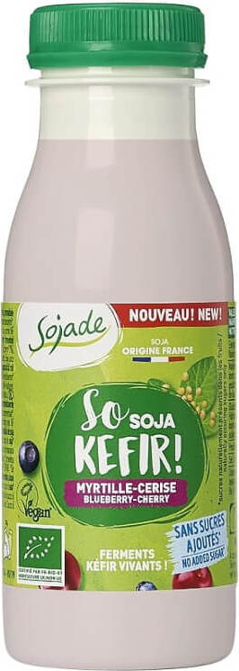 Produit de soja fermenté baie - cerise BIO 250 ml - SOJADE