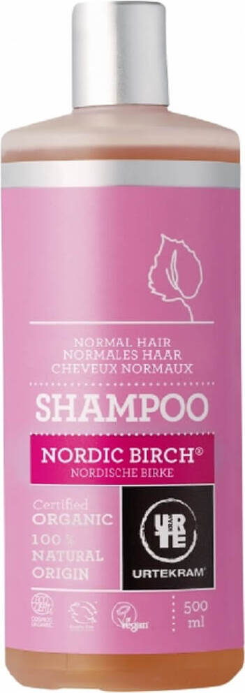Shampoing au bouleau nordique pour cheveux normaux BIO 500 ml URTEKRAM