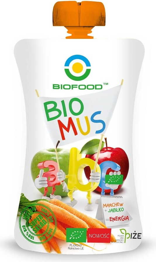 Mousse de carottes et pommes BIO 90 g - BIO FOOD