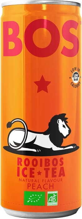 Boisson Rooibos saveur pêche BIO 250 ml (canette) - BOS