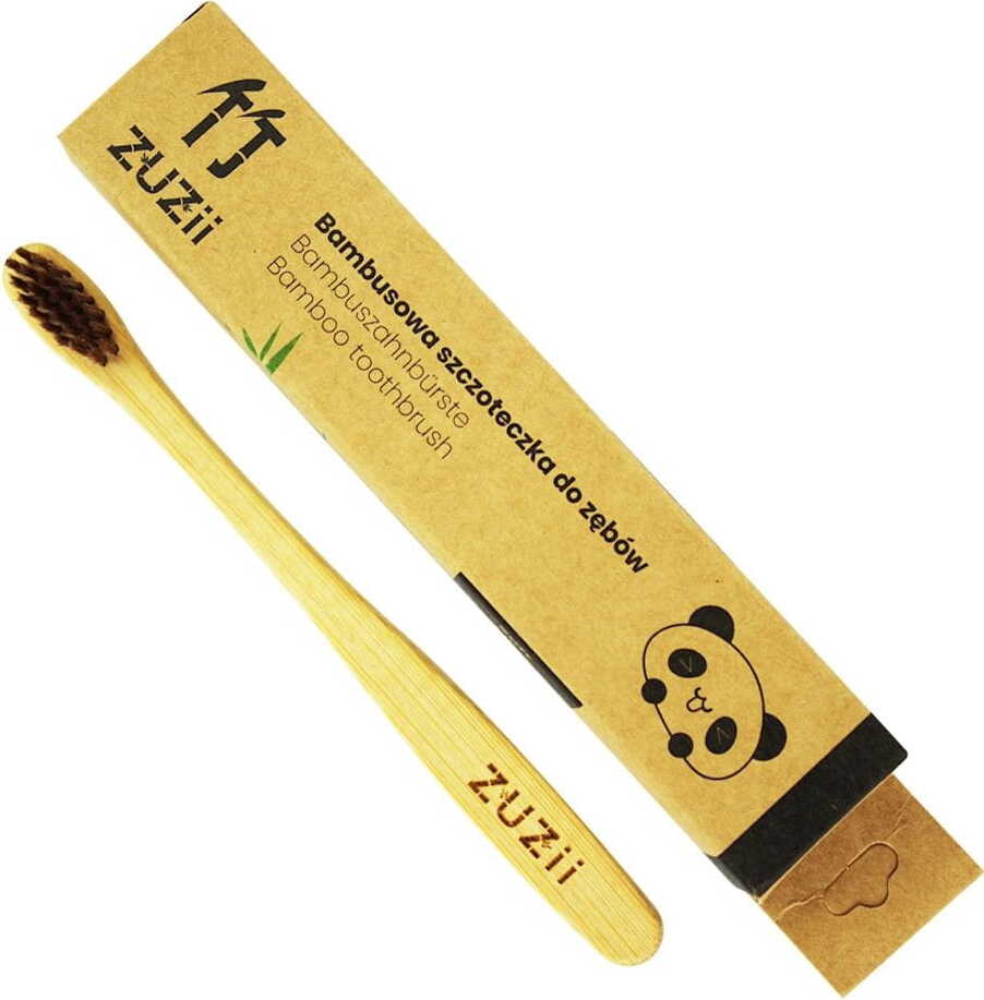 Brosse à dents enfant bambou marron - ZUZII