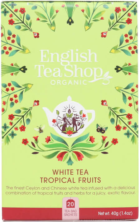 Thé blanc fruits tropicaux 20x2 g BIO 40 g ENGLISH TEA SHOP