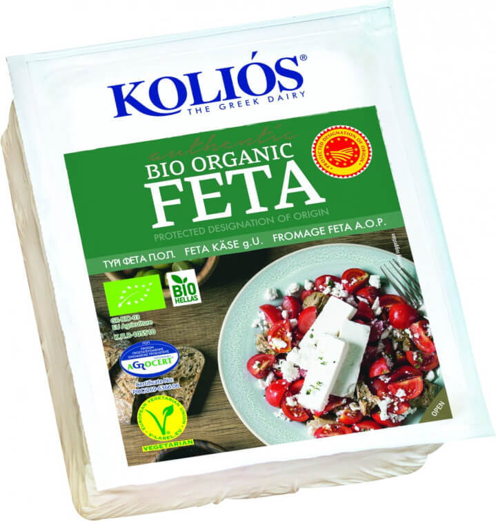 Fromage feta AOP Appellation d'Origine Protégée BIO 150 g KOLIOS