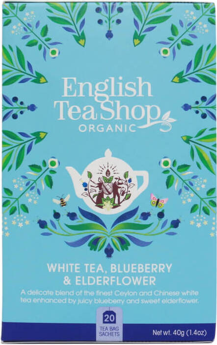 Thé blanc au lilas sauvage et myrtilles 20x2 g BIO 40 g ENGLISH TEA SHOP