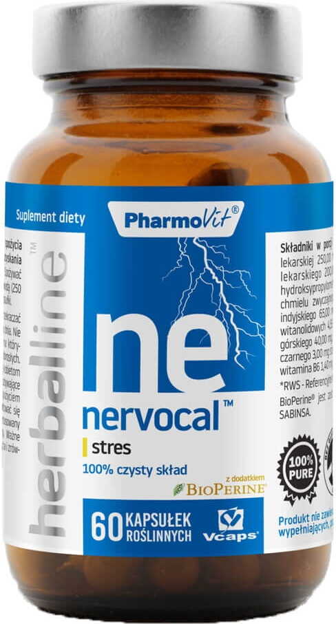 Nervocal avec adjonction de bioperine 60 gélules vcaps PHARMOVIT HERBALLINE