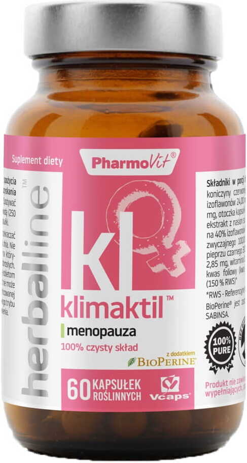 Klimaktil avec addition de bioperine 60 gélules vcaps PHARMOVIT HERBALLINE