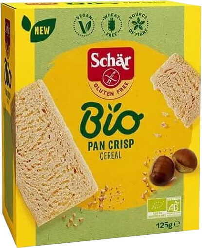 Céréales pan crisp, pain croustillant multicéréales sans gluten BIO 125 g SCHÄR