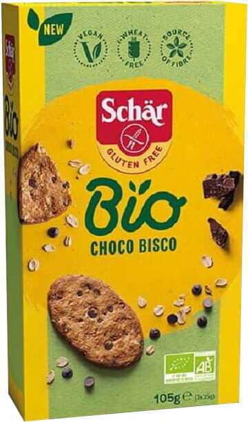 Biscuits choco bisco à l'avoine et au chocolat sans gluten BIO 105 g SCHÄR